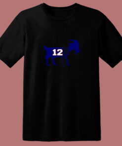 The Goat #12 New England Fan Football Qb 80s T Shirt The Goat #12 New England Fan Football Qb 80s T Shirt