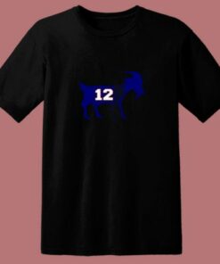 The Goat #12 New England Fan Football Qb 80s T Shirt