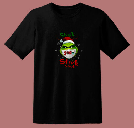 The Grinch Face Mask Christmas Funny 80s T Shirt