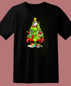 The Grinch Tree Merry Christmas 80s T Shirt 1 The Grinch Tree Merry Christmas 80s T Shirt 2