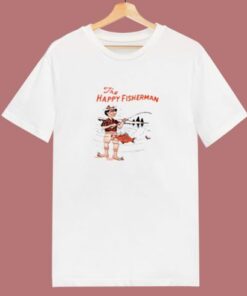 The Happy Fisherman 80s T Shirt