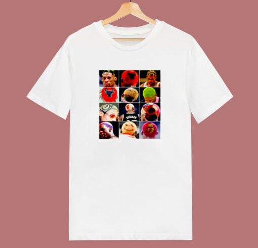 The Many Hairstyles Of The Worm Dennis Rodman Chicago Bulls 80s T Shirt