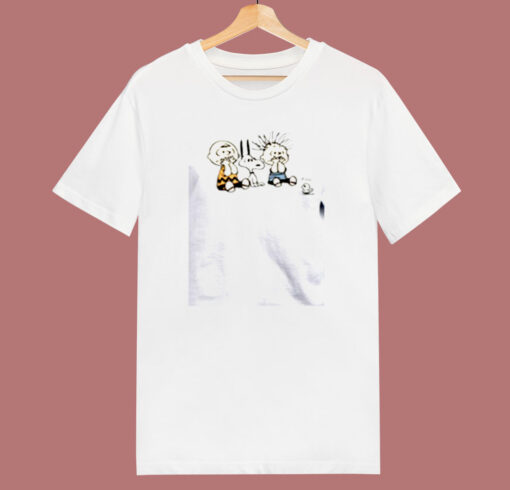 The Peanuts Movie Cartoon Scared Boos 80s T Shirt