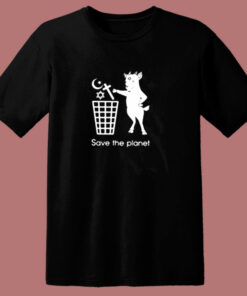The Satan Goat Save The Planet 80s T Shirt 1