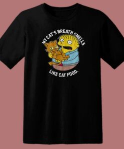 The Simpsons Ralph And Cat 80s T Shirt Style 1 The Simpsons Ralph And Cat 80s T Shirt Style 2