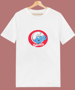 The Smurfs Smiling Circle Logo Image 80s T Shirt The Smurfs Smiling Circle Logo Image 80s T Shirt