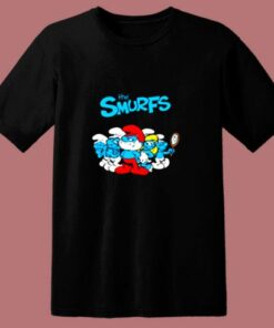 The Smurfs Tv Series Animated Poster 80s T Shirt 1 The Smurfs Tv Series Animated Poster 80s T Shirt 2