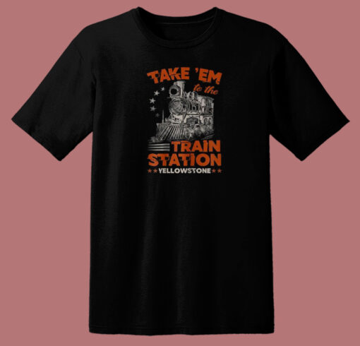 The Train Station Yellowstone 80s T Shirt Style