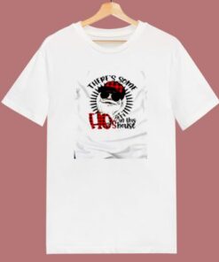 Theres Some Hos In This House Funny Santa Claus Christmas 80s T Shirt