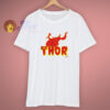 Thor Red Cafe Press Silhouette White T Shirt