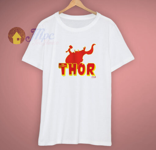 Thor Red Cafe Press Silhouette White T Shirt