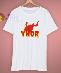 Thor Red Cafe Press Silhouette White T Shirt
