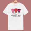 Three Teeth Heart Valentines T Shirt Style