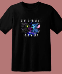 Toothless And Stitch Stay Different Stay Weird 80s T Shirt Toothless And Stitch Stay Different Stay Weird 80s T Shirt