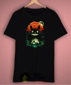 Totoro Catbus Dark Night Unisex Premium T Shirt Size S-2XL Totoro Catbus Dark Night Unisex Premium T Shirt Size S-2XL