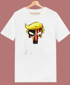 Trump Hair Skull 80s T Shirt