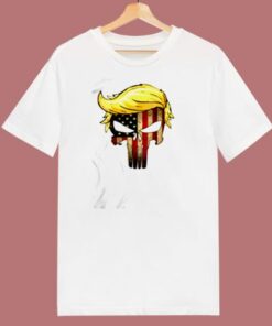 Trump Hair Skull 80s T Shirt