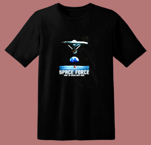 Trump’s Space Force Ussf X Star Trek Boldly Go 80s T Shirt