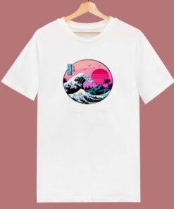 Tsunami Synthwave Vapor Wave Japan Japanese 80s Electronic 80s T Shirt