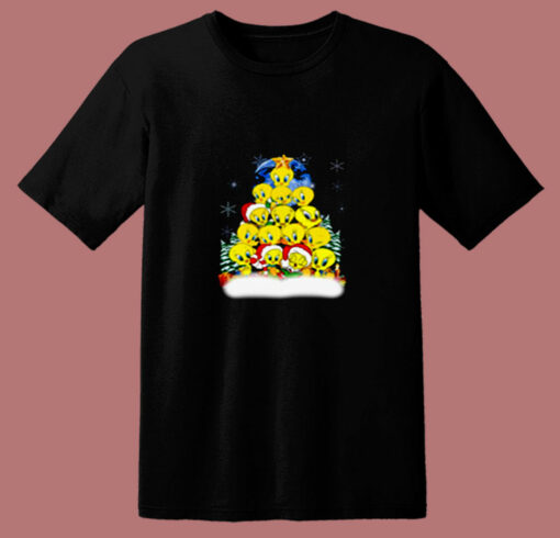 Tweety Christmas Tree Xmas 80s T Shirt