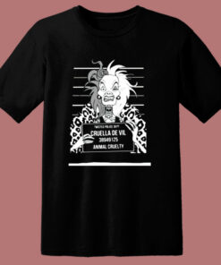 Twisted Punk Disney Cruella Mugshot 80s T Shirt Twisted Punk Disney Cruella Mugshot 80s T Shirt
