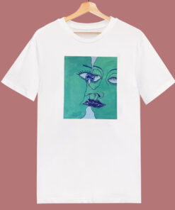 Two Green Faces 80s T Shirt Style Two Green Faces 80s T Shirt Style