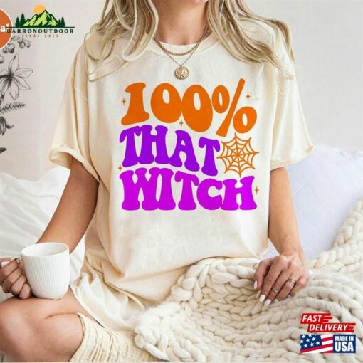 100 That Witch Shirt Funny Halloween Tee Retro Sweatshirt Classic