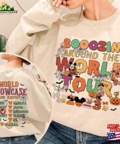2 Sided Epcot World Tour Halloween Shirt Boozin Around The 2023 Classic T-Shirt