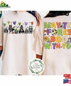 2 Sided Star Wars Halloween Shirt May The Force Boo With You Skeleton Unisex Sweatshirt 3 2 Sided Star Wars Halloween Shirt May The Force Boo With You Skeleton Unisex Sweatshirt 4