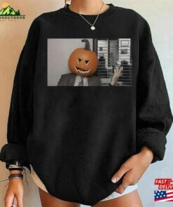 2023 Dwight Pumpkin Head Sweatshirt Office Halloween Shirt T-Shirt Hoodie