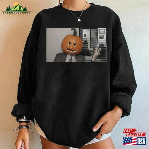 2023 Dwight Pumpkin Head Sweatshirt Office Halloween Shirt T-Shirt Hoodie