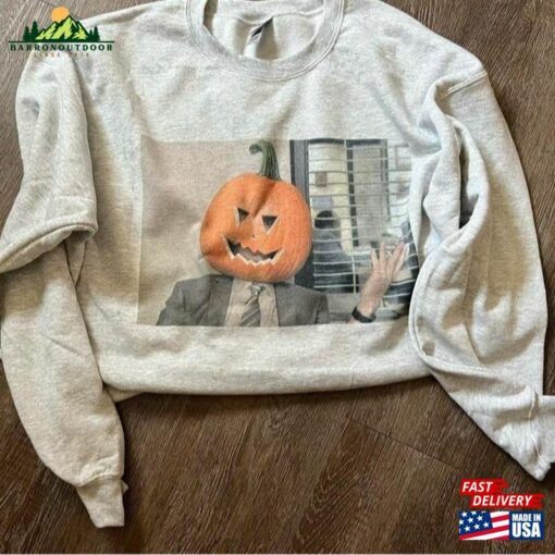 2023 Dwight Pumpkin Head Sweatshirt Office Halloween Shirt T-Shirt Hoodie