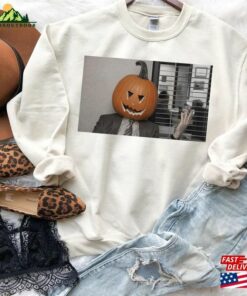 2023 Dwight Pumpkin Head Sweatshirt Office Halloween Shirt T Shirt Hoodie 3