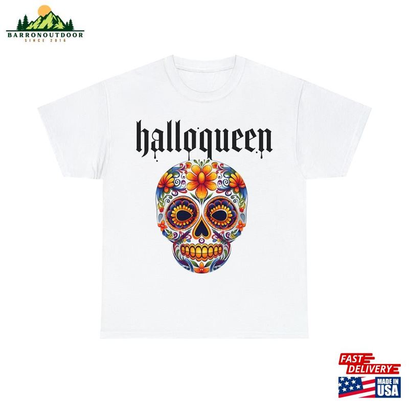 2023 Halloqueen Tee Women Colorful Skull Halloween T-Shirt Vintage Gothic Casual Outfit Cotton Shirts Unisex Sweatshirt 2023 Halloqueen Tee Women Colorful Skull Halloween T-Shirt Vintage Gothic Casual Outfit Cotton Shirts Unisex Sweatshirt