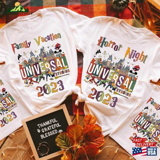 2023 Halloween Super Heroes Custom Universal Family Shirt Vacation Shirts Personalized Matching Dt219 Classic Hoodie