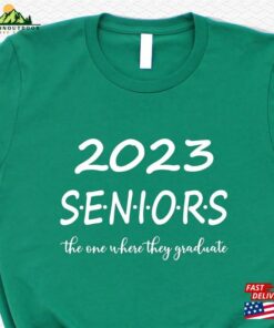 2023 Seniors The One Where They Graduate Shirt Friends Graduation Class Of Hoodie Sweatshirt