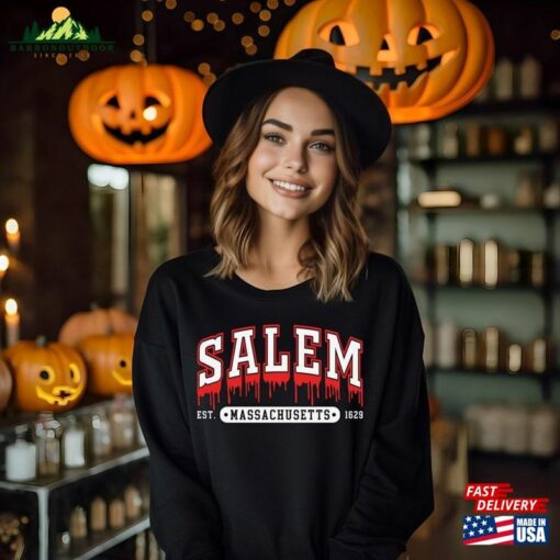 2023Salem Massachusetts Crewneck Halloween Sweatshirt Funny Witch Sisters Shirt Unisex Hoodie