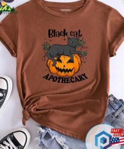 Apothecary Black Cat T Shirt Halloween Sweatshirt Sweater Unisex Hoodie 3