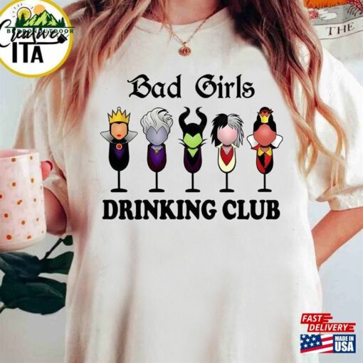 Bad Girls Drinking Club T-Shirt Disney Villains Shirts Epcot Food And Wine Festival 2023 Shirt Classic