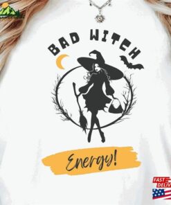 Bad Witch Energy Halloween Graphic Tee 2023 Shirt Funny Classic Unisex