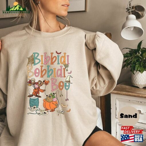 Bibbidi Bobbidi Boo Halloween Hoodie Retro Jaq And Gus T-Shirt Pumpkin Sweatshirt