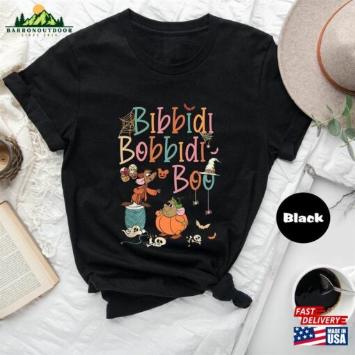 Bibbidi Bobbidi Boo Halloween Hoodie Retro Jaq And Gus T-Shirt Pumpkin Sweatshirt