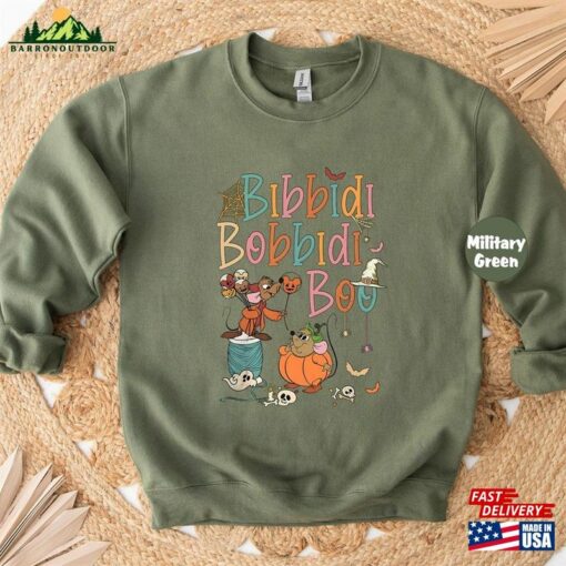 Bibbidi Bobbidi Boo Halloween Hoodie Retro Jaq And Gus T-Shirt Pumpkin Sweatshirt