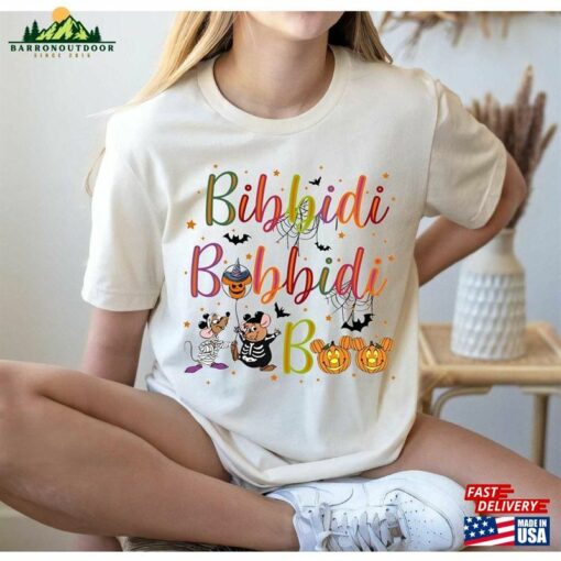 Bibbidi Bobbidi Boo Halloween Shirt Jaq And Gus Disney Cinderrella T-Shirt Unisex