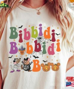 Bibbidi Bobbidi Boo Halloween Shirt Jaq And Gus Mickey Pumpkin Hoodie T-Shirt
