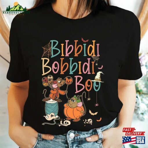 Bibbidi Bobbidi Boo Halloween Shirt Jaq And Gus Pumpkin Hoodie Sweatshirt