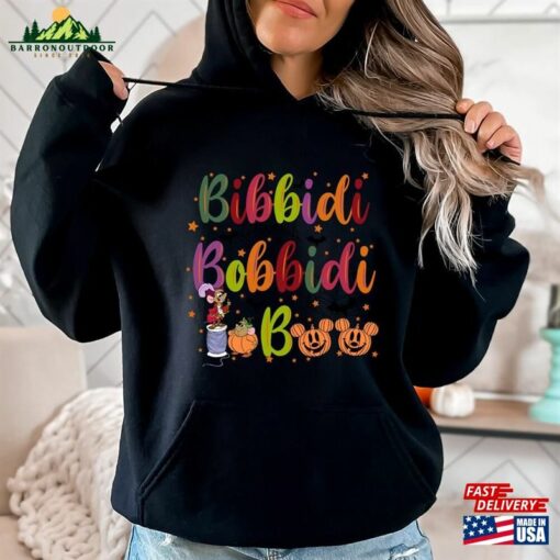 Bibbidi Bobbidi Boo Halloween Shirt Jaq And Gus Sweatshirt Disney Cinderrella Hoodie Unisex