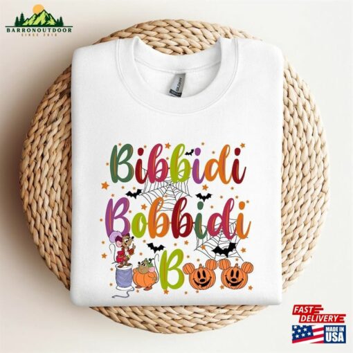 Bibbidi Bobbidi Boo Halloween Shirt Jaq And Gus Sweatshirt Disney Cinderrella Hoodie Unisex