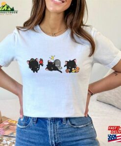 Black Cat Halloween Fall Hoodie Sweatshirt