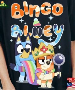 Bluey And Bingo Halloween Comfort Colors® Shirt Queen 2023 Hoodie Sweatshirt